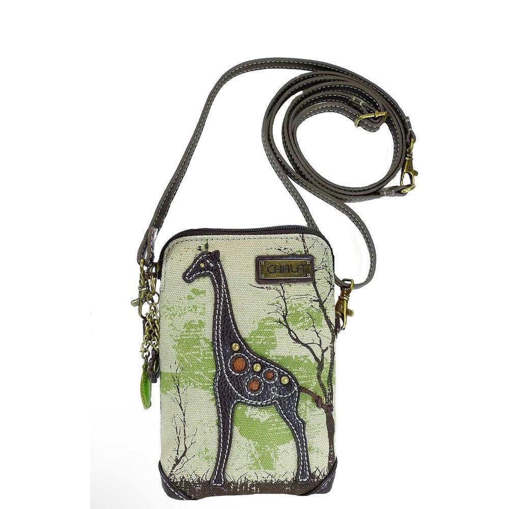 NWT Chala Safari Giraffe Cellphone Crossbody Handbag - Convertable Strap